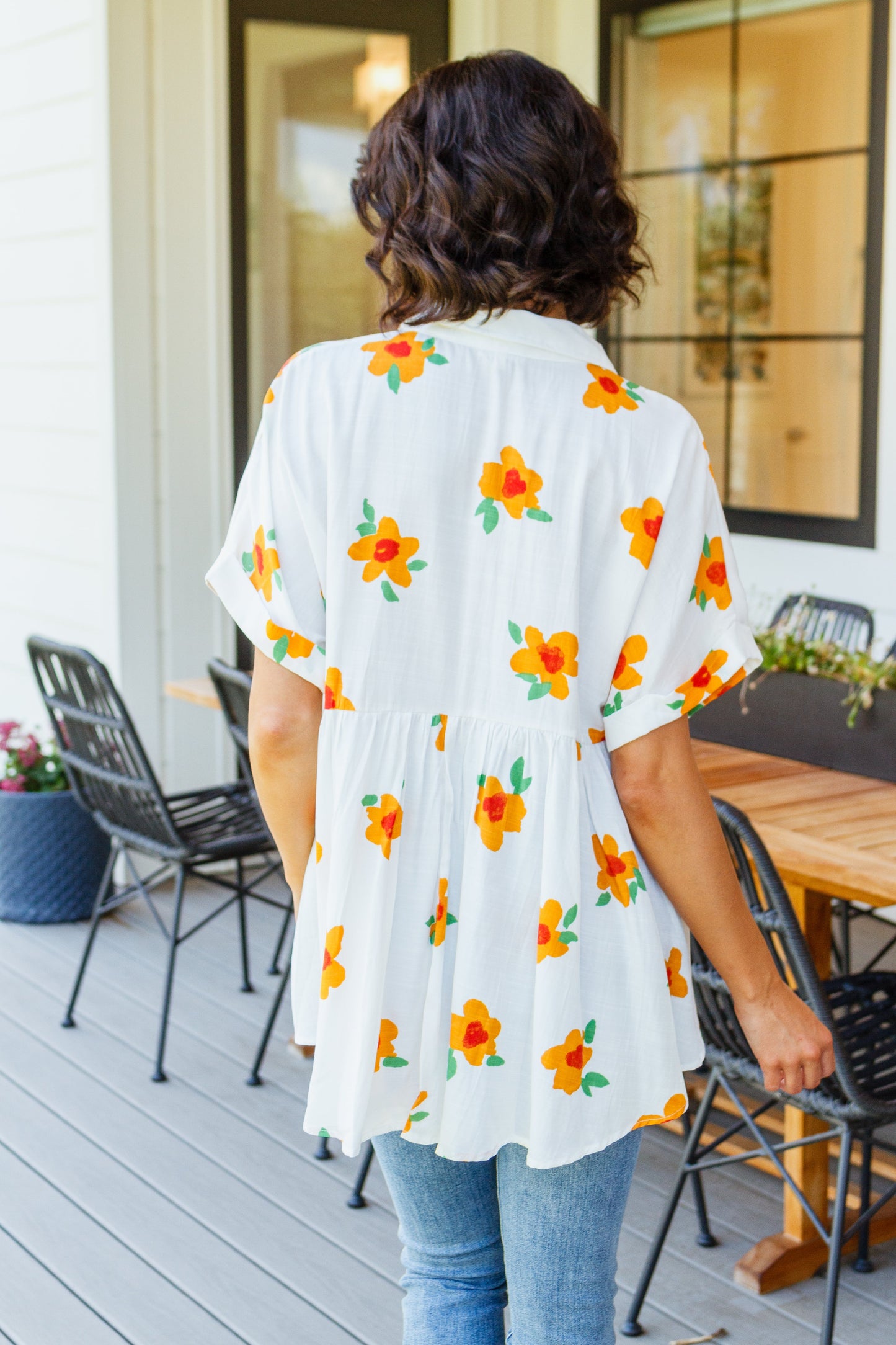 Blissed Out Button Up Top