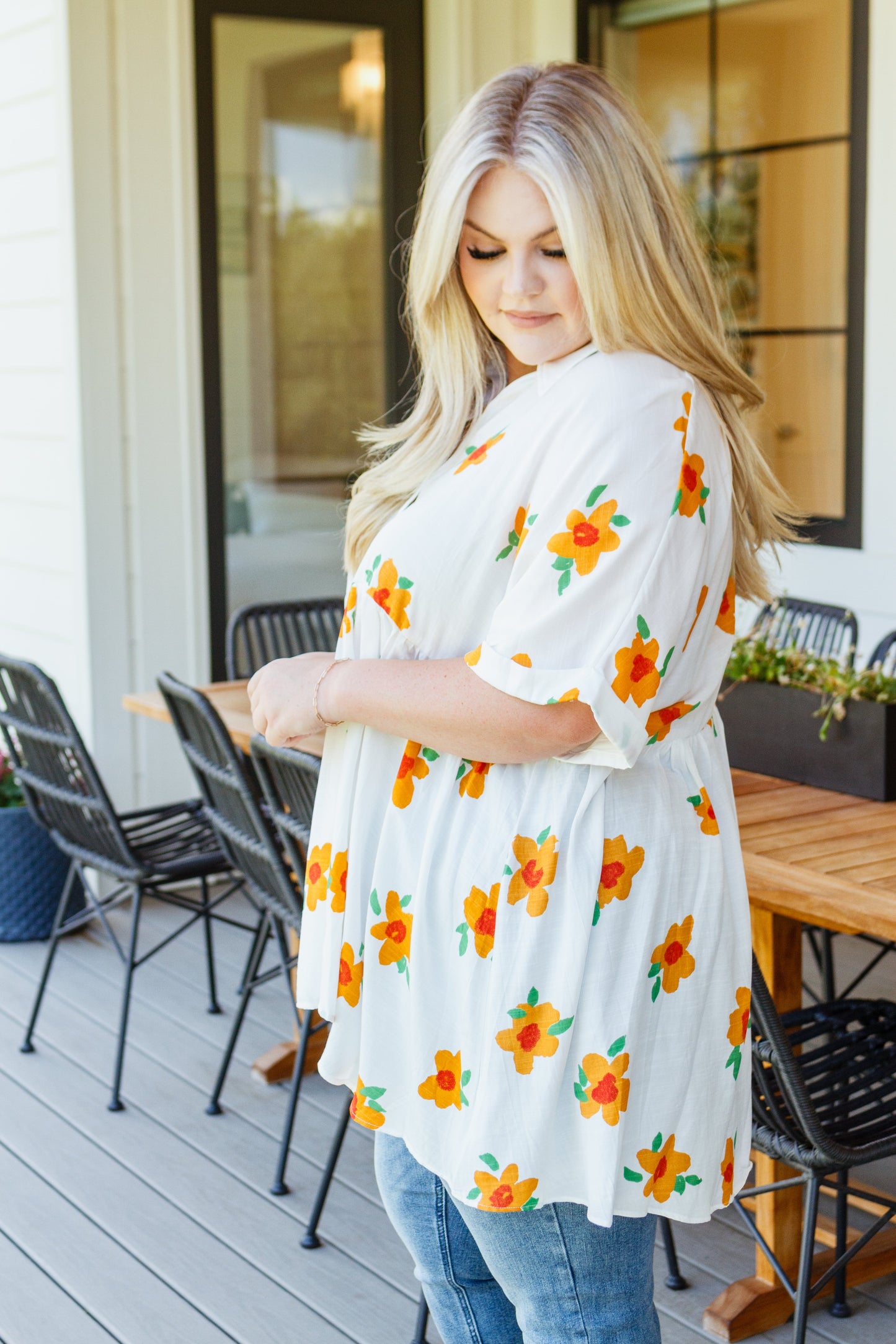 Blissed Out Button Up Top