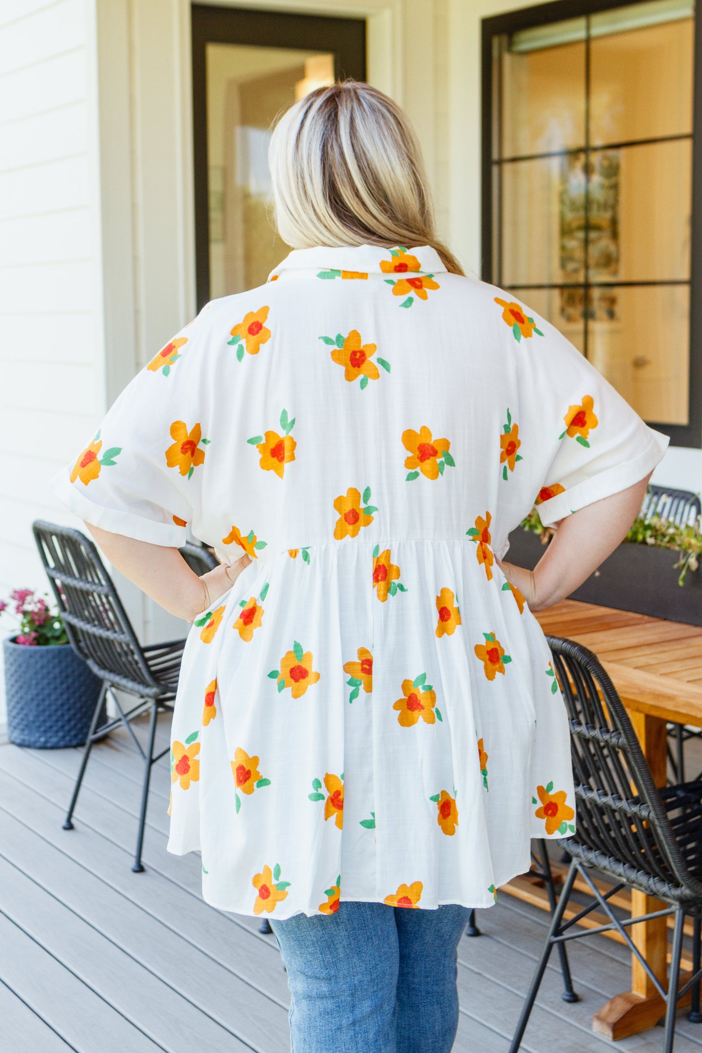 Blissed Out Button Up Top