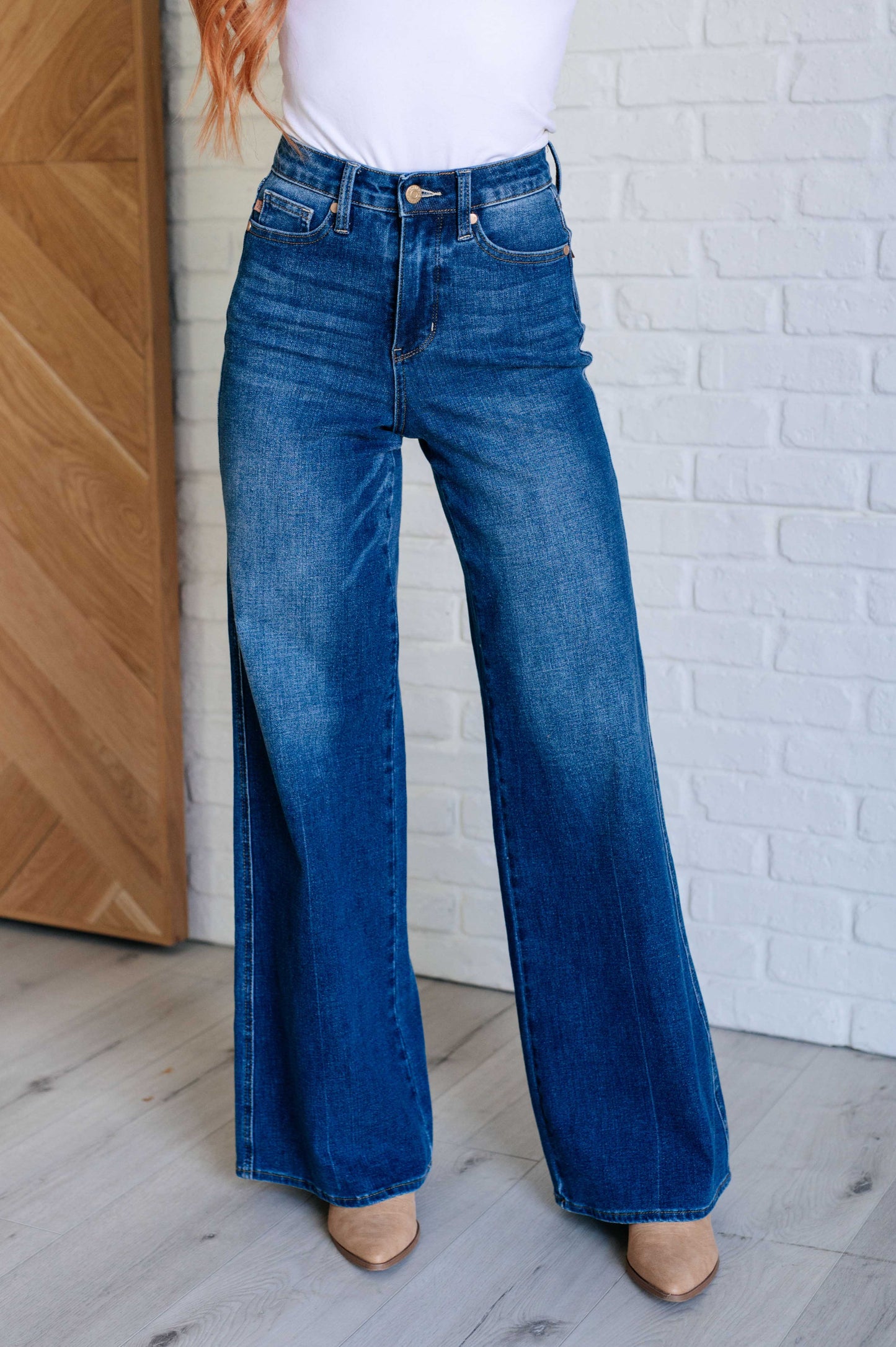 Eliza High Rise Control Top Retro Wide Leg Jeans