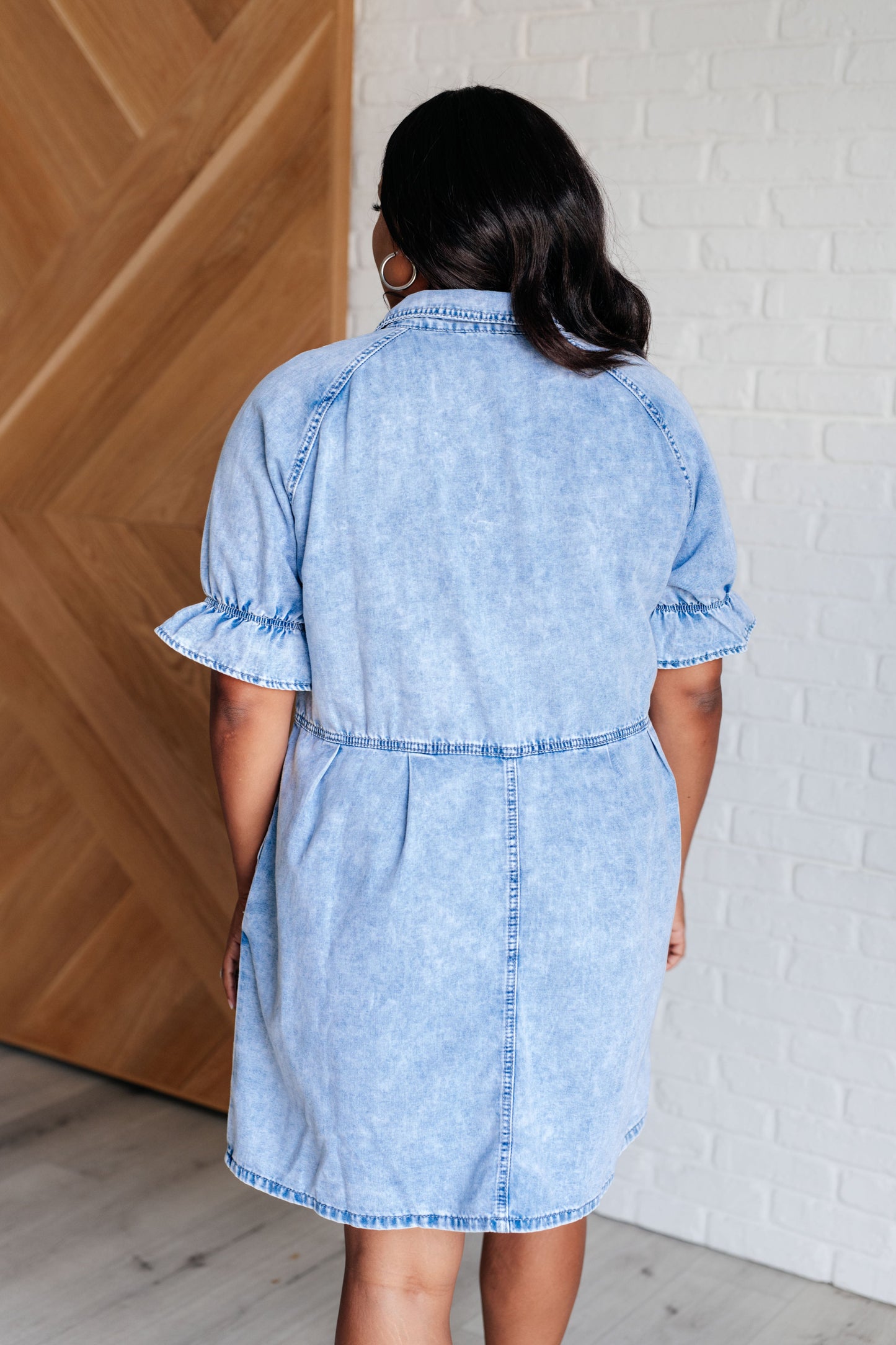 Collared Denim Shirtdress