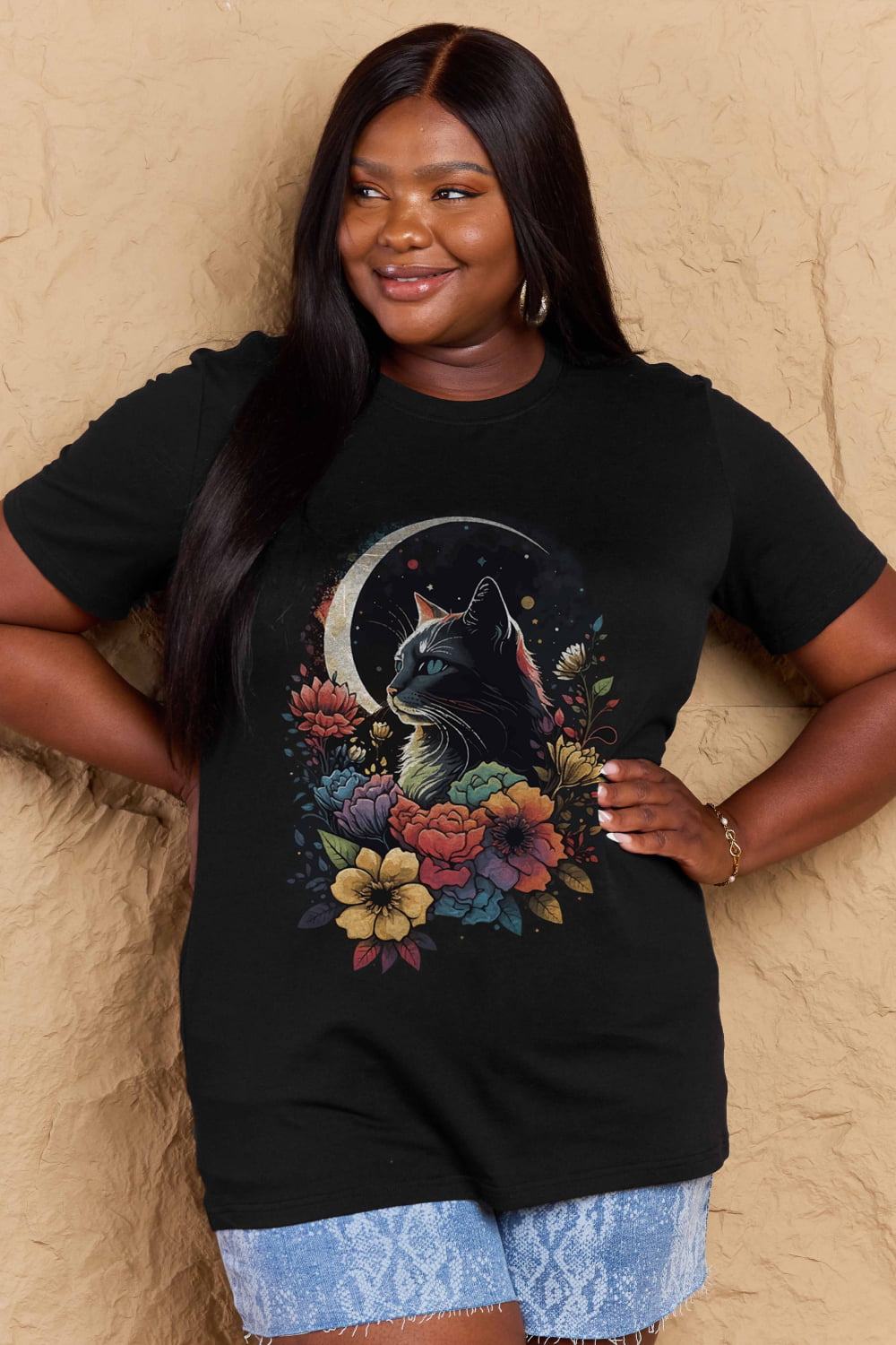 Cat In The Moonlit Garden T-Shirt